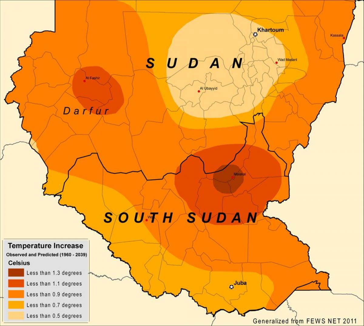 Карта на Судан клима