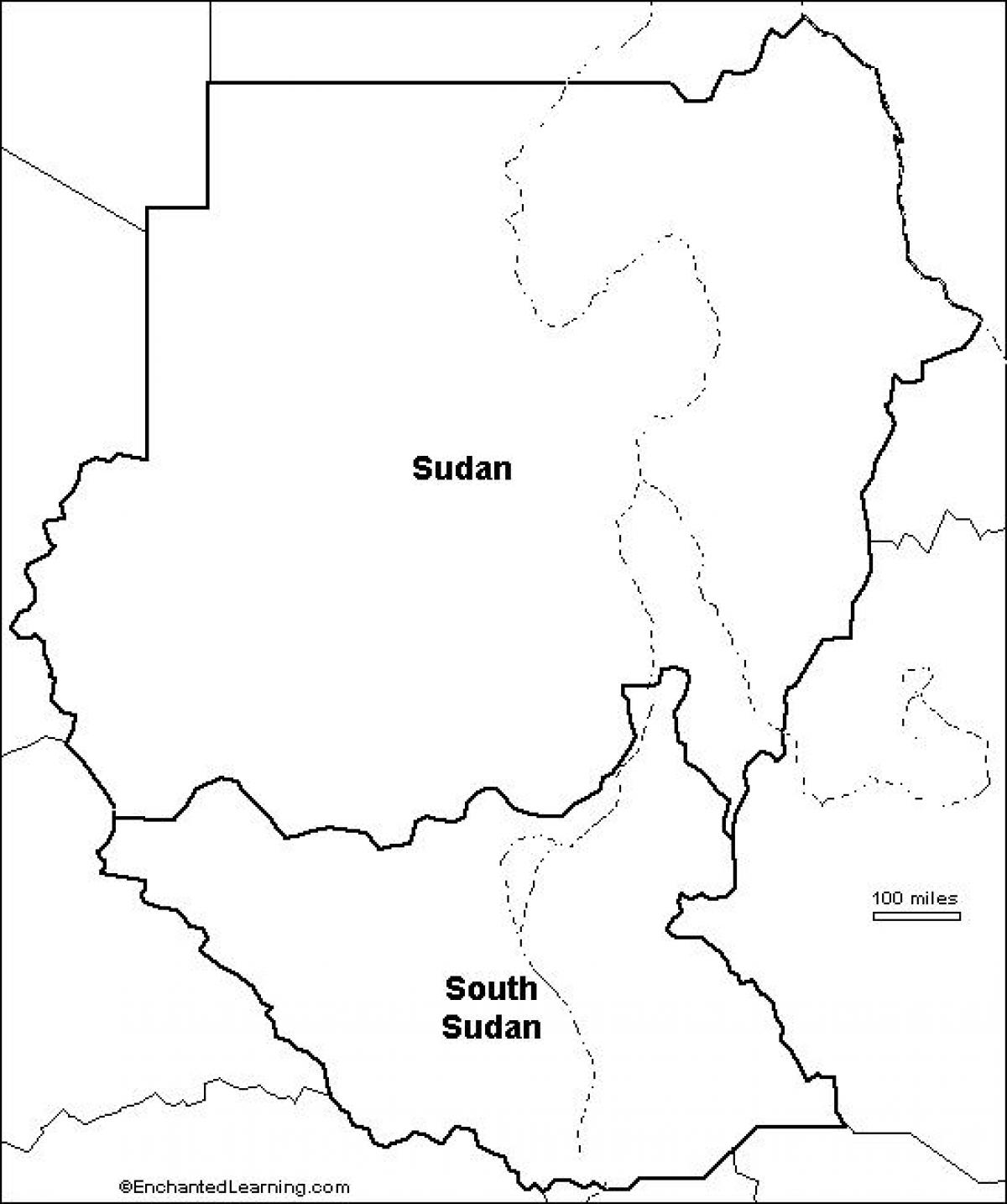 Карта на Судан празно