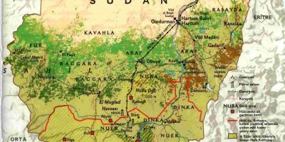 Карта на Судан географија