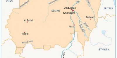 Мапа на реката Судан